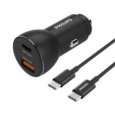 מטען לרכב USB-A + USB-C 36W עם כבל USB-C TO C