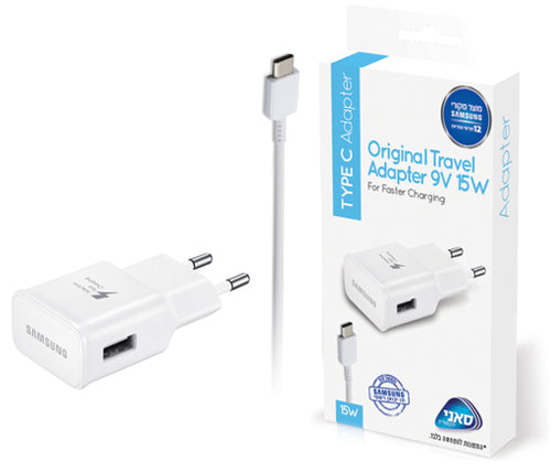 מטען מהיר מקורי 15W + חיבור TYPE C סמסונג