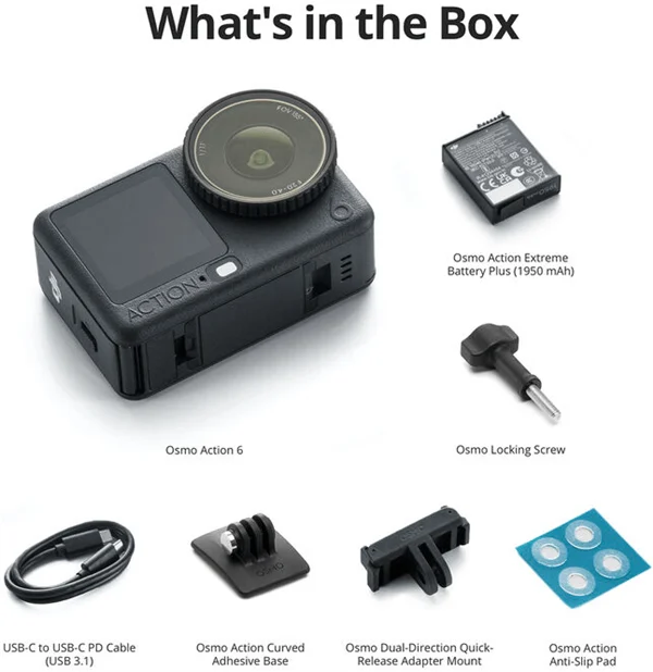 מצלמת DJI ACTION 6 STANDARD COMBO