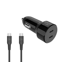 מטען רכב USB-C*2 40W עם כבל Type-C