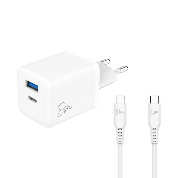 מטען קיר USB-A + USB-C 43W מותג Essentials