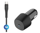 מטען רכב USB-C 20W עם כבל Type-C מותג Essentials