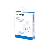 מטען קיר USB-A*2 12W עם כבל Type C מותג Mower