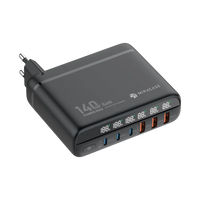 מטען קיר 6 port GAN 140W ומתאמים MIR