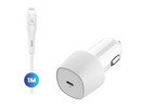 מטען רכב USB-C 20W עם כבל Lightning