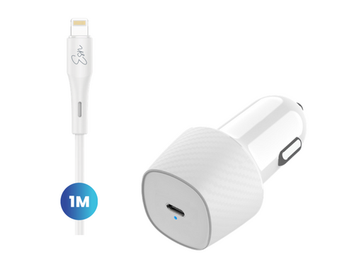 מטען רכב USB-C 20W עם כבל Lightning
