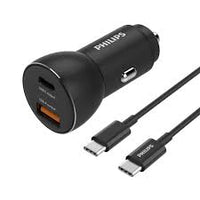 מטען לרכב USB-A + USB-C 36W עם כבל USB-C TO C