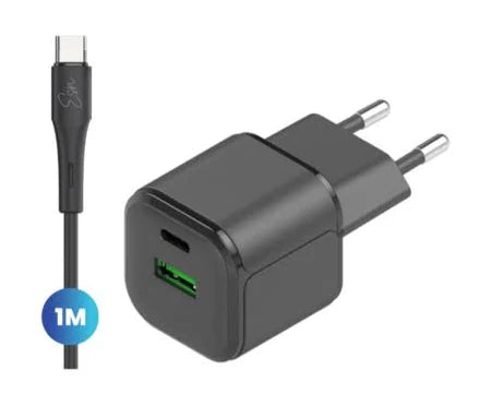 מטען קיר USB-A*2 15W עם כבל Type-Cמותג Essentia